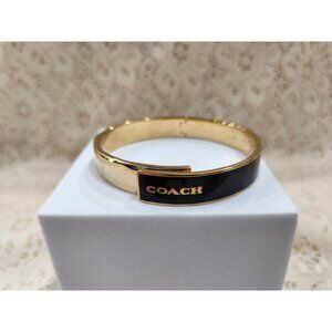 Coach Signature Enamel Hinged Bangle Bracelet